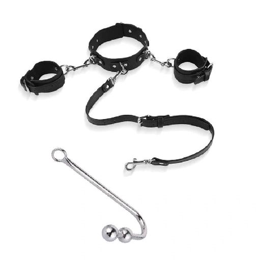 Anal Hook Beaded Cuffs with and 5334 Collar Elegant 0214